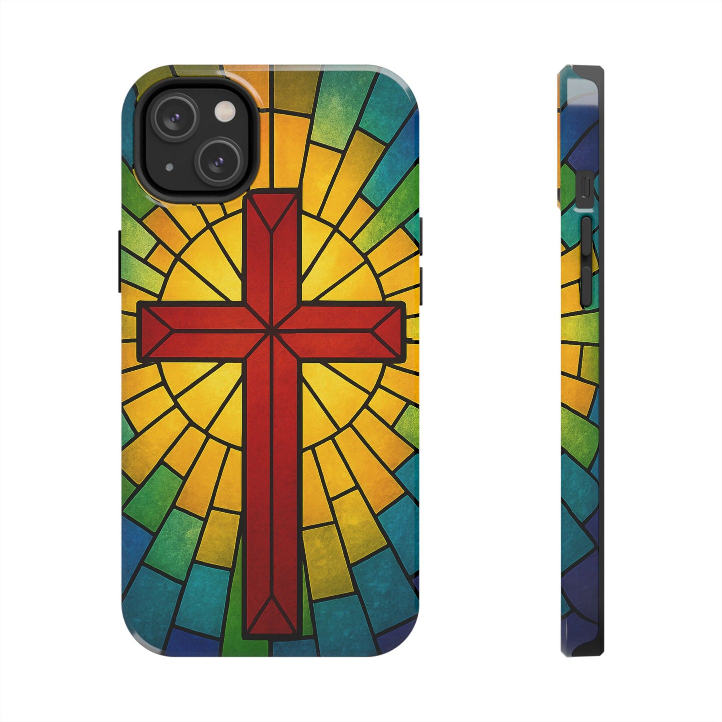 Stained Glass Christian Phone Cases, Tough Cases for Protection, Religious Gifts, Church Accessories, Faith-based Designs