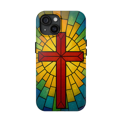 Stained Glass Christian Phone Cases, Tough Cases for Protection, Religious Gifts, Church Accessories, Faith-based Designs