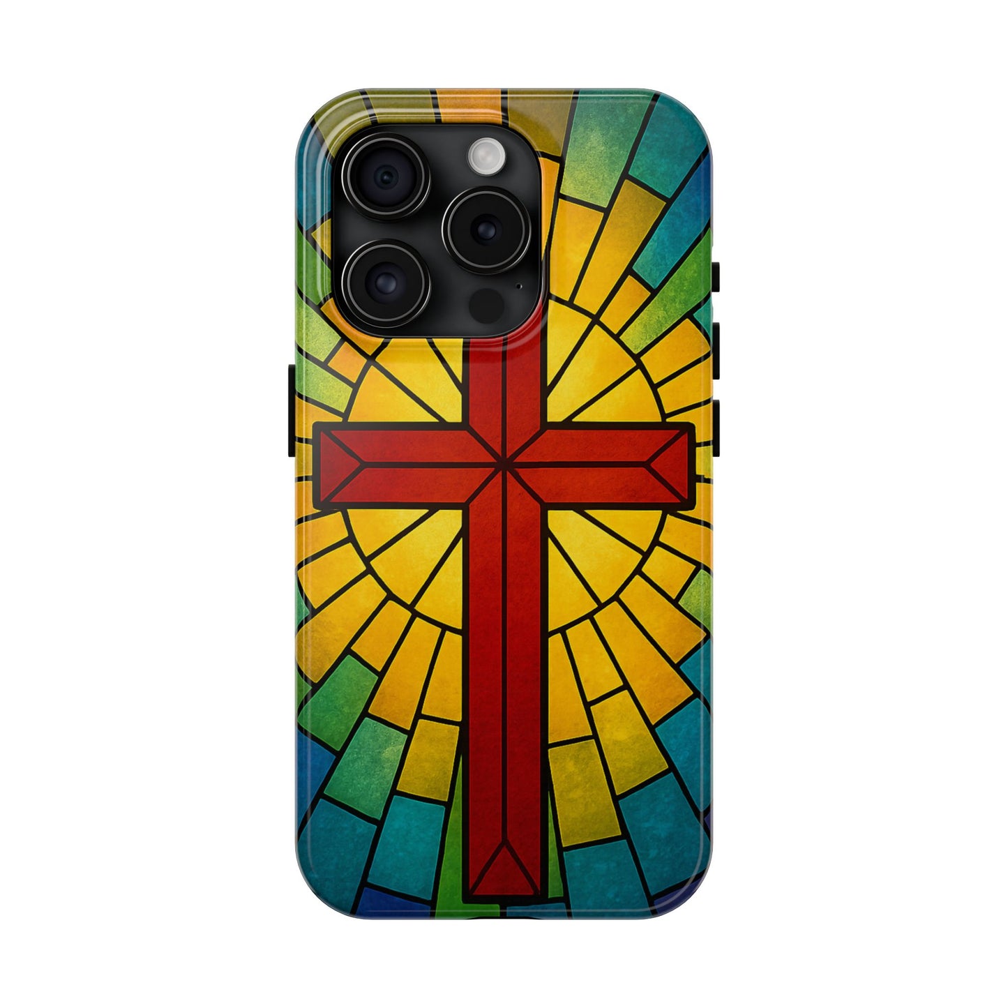 Stained Glass Christian Phone Cases, Tough Cases for Protection, Religious Gifts, Church Accessories, Faith-based Designs