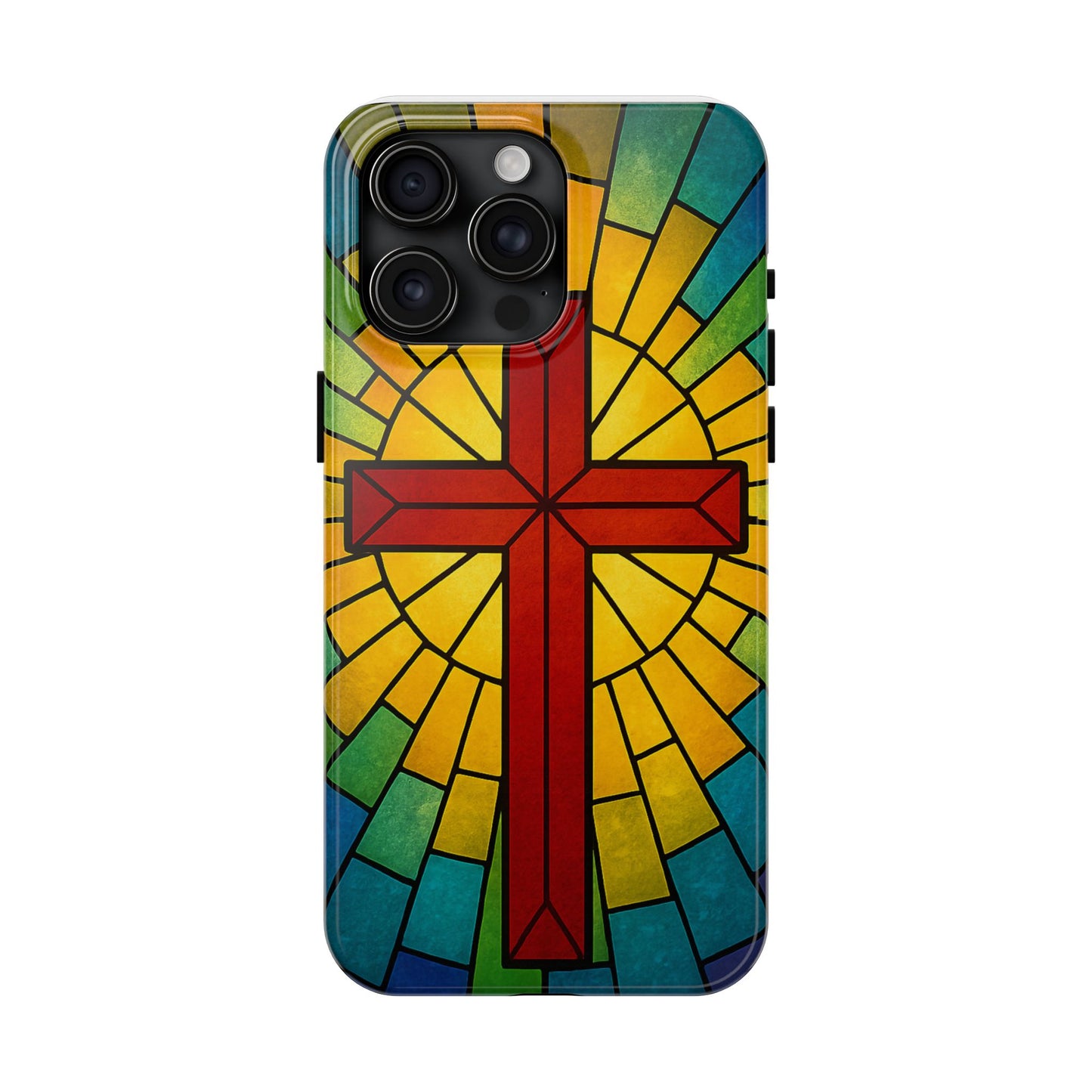 Stained Glass Christian Phone Cases, Tough Cases for Protection, Religious Gifts, Church Accessories, Faith-based Designs
