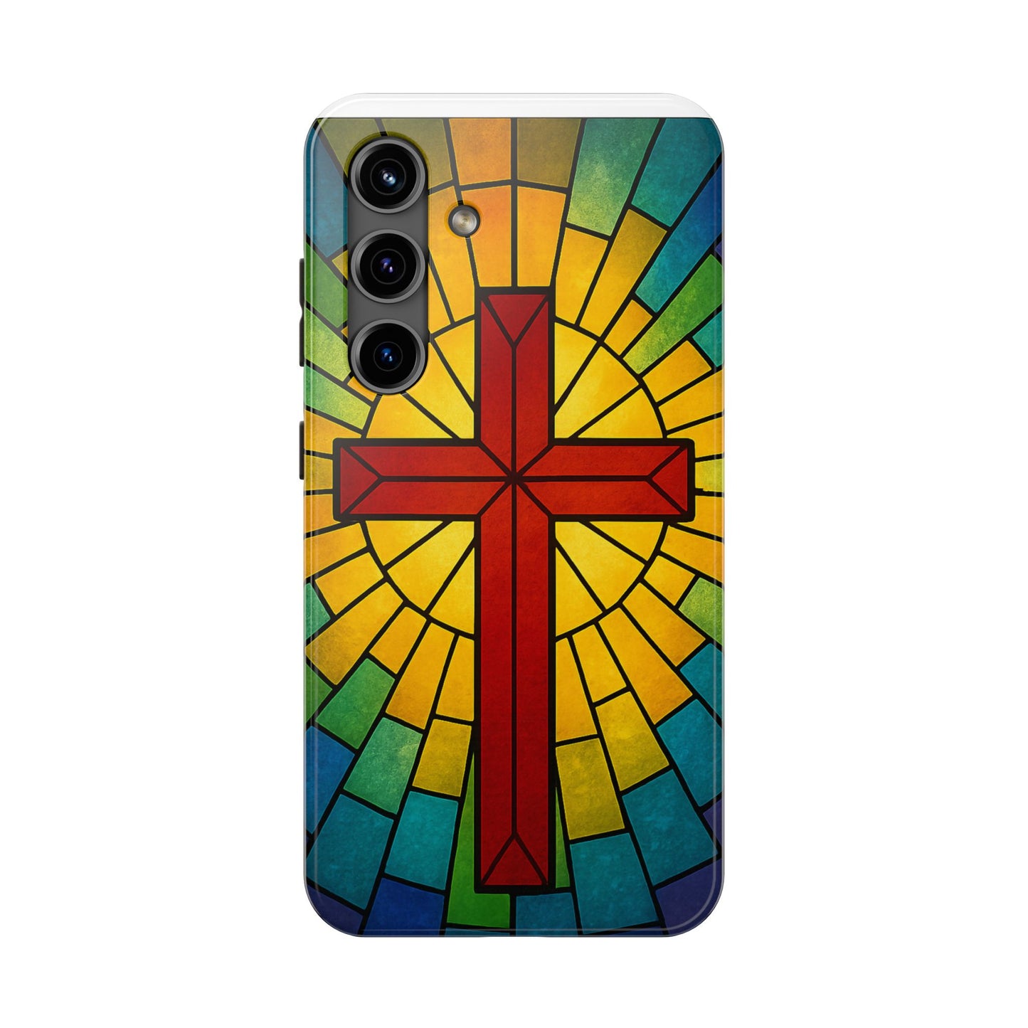 Stained Glass Christian Phone Cases, Tough Cases for Protection, Religious Gifts, Church Accessories, Faith-based Designs