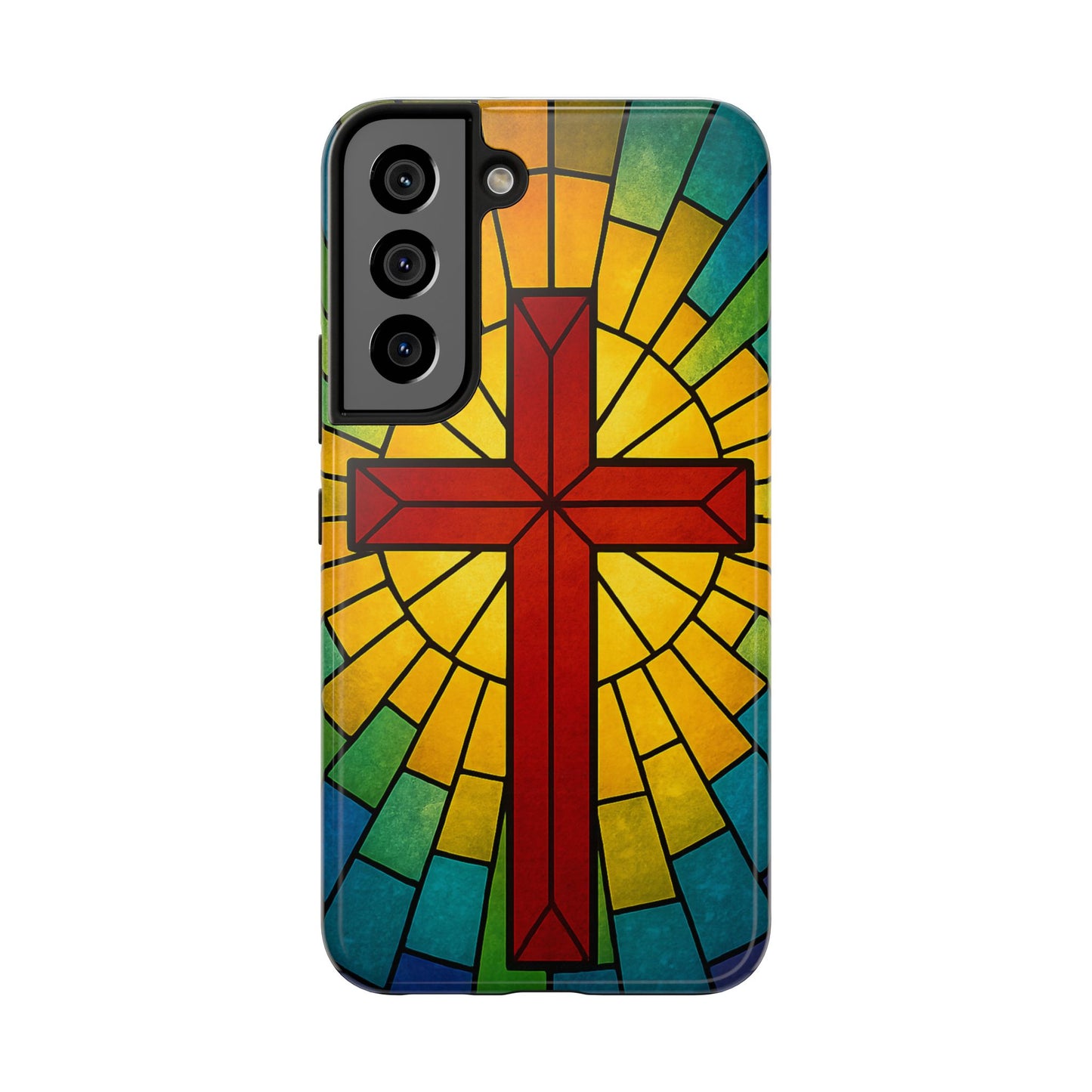 Stained Glass Christian Phone Cases, Tough Cases for Protection, Religious Gifts, Church Accessories, Faith-based Designs