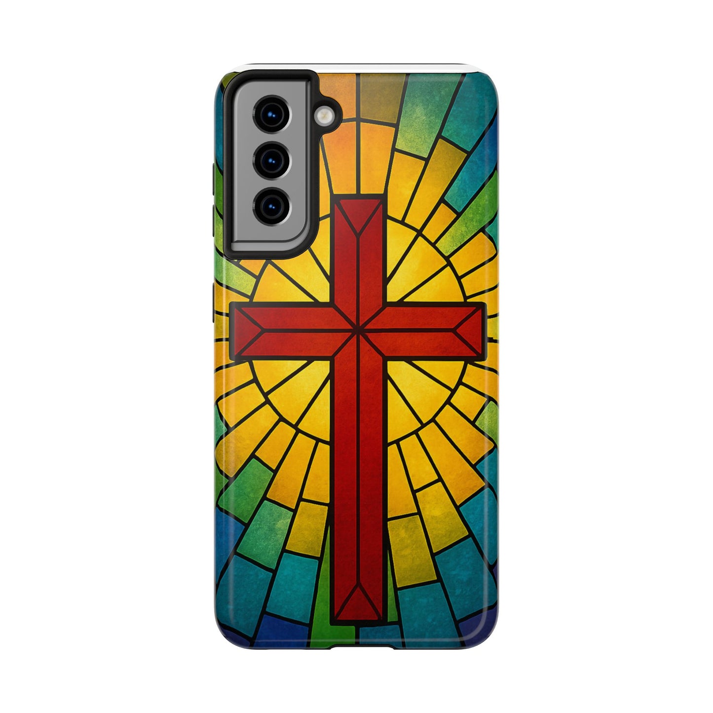 Stained Glass Christian Phone Cases, Tough Cases for Protection, Religious Gifts, Church Accessories, Faith-based Designs