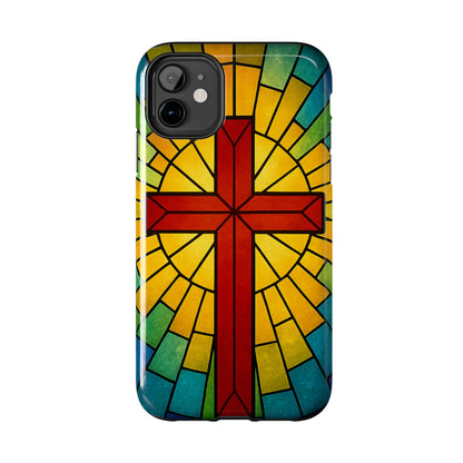 Stained Glass Christian Phone Cases, Tough Cases for Protection, Religious Gifts, Church Accessories, Faith-based Designs