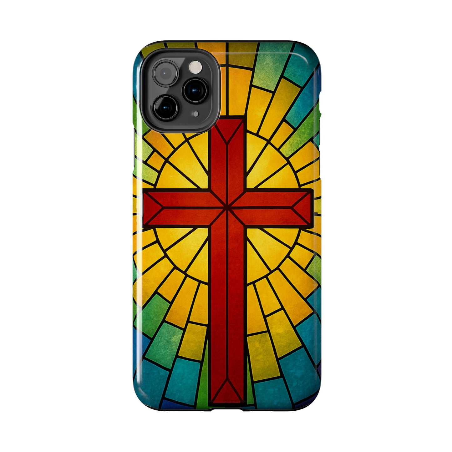 Stained Glass Christian Phone Cases, Tough Cases for Protection, Religious Gifts, Church Accessories, Faith-based Designs