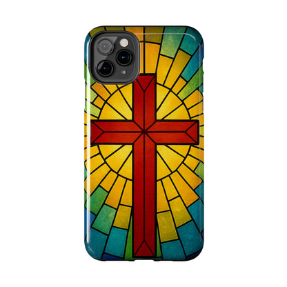 Stained Glass Christian Phone Cases, Tough Cases for Protection, Religious Gifts, Church Accessories, Faith-based Designs