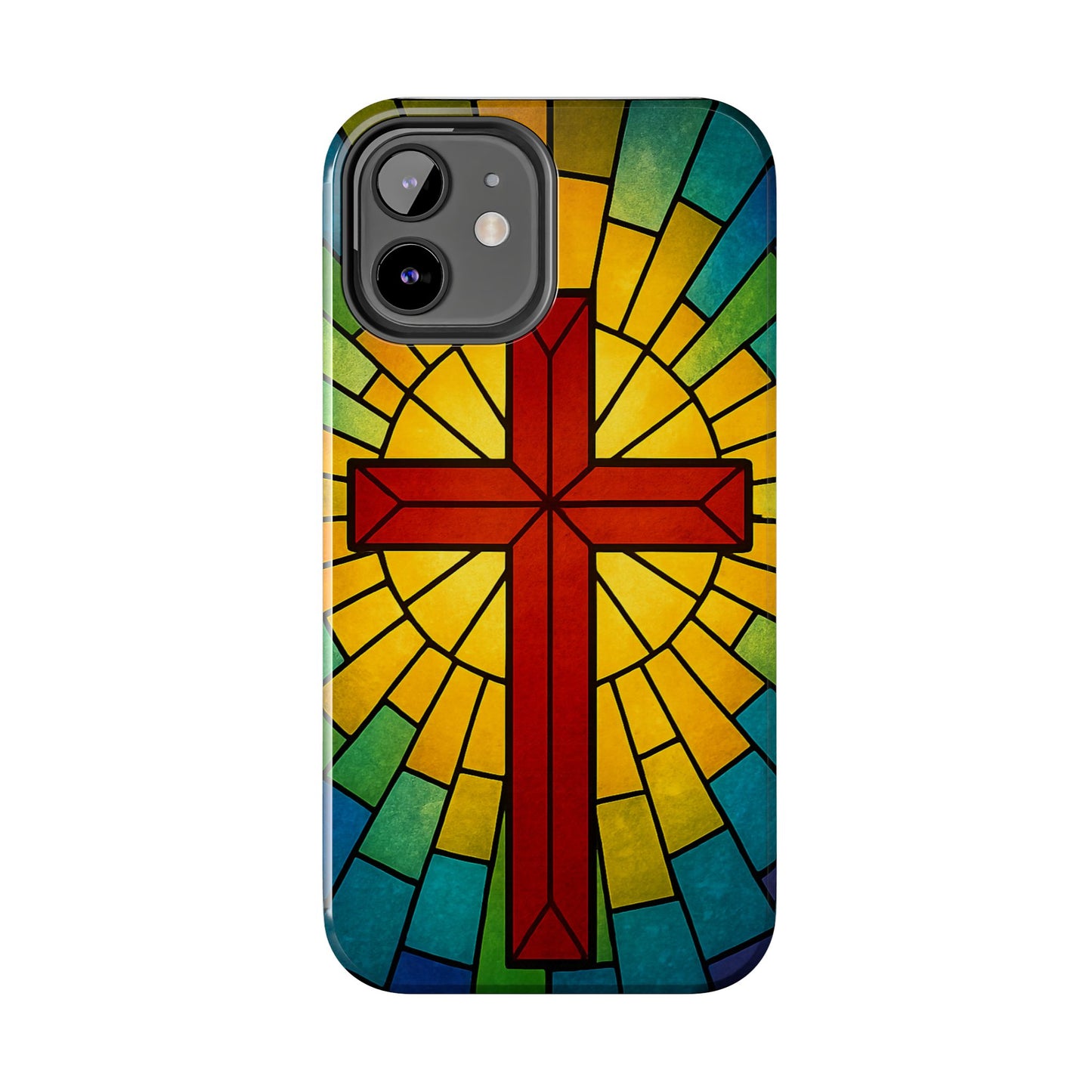 Stained Glass Christian Phone Cases, Tough Cases for Protection, Religious Gifts, Church Accessories, Faith-based Designs