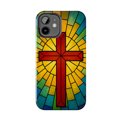Stained Glass Christian Phone Cases, Tough Cases for Protection, Religious Gifts, Church Accessories, Faith-based Designs