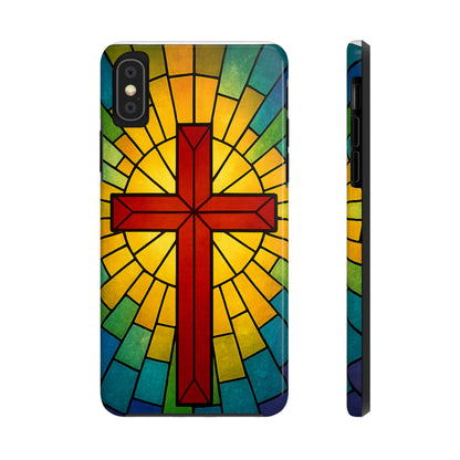 Stained Glass Christian Phone Cases, Tough Cases for Protection, Religious Gifts, Church Accessories, Faith-based Designs