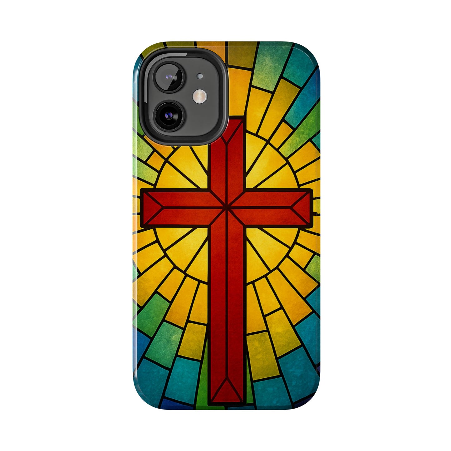 Stained Glass Christian Phone Cases, Tough Cases for Protection, Religious Gifts, Church Accessories, Faith-based Designs