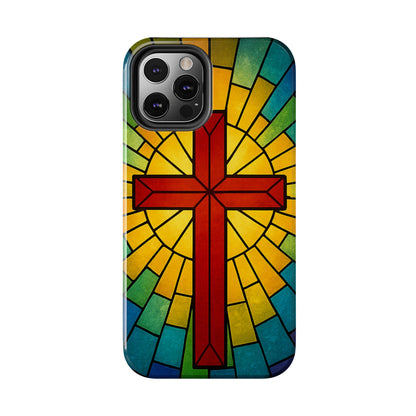 Stained Glass Christian Phone Cases, Tough Cases for Protection, Religious Gifts, Church Accessories, Faith-based Designs