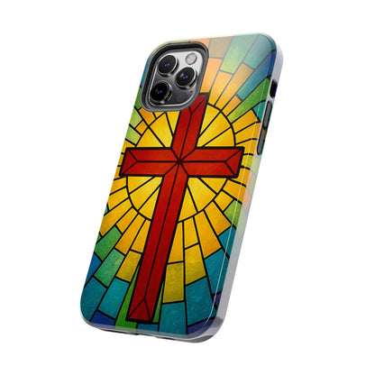 Stained Glass Christian Phone Cases, Tough Cases for Protection, Religious Gifts, Church Accessories, Faith-based Designs