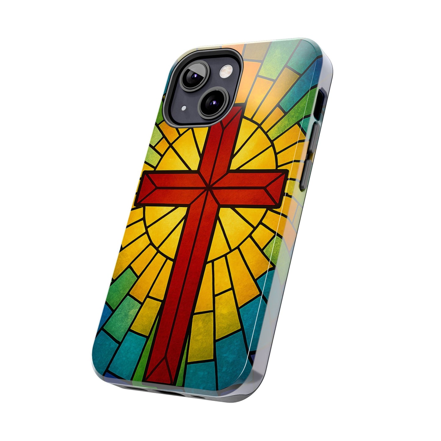 Stained Glass Christian Phone Cases, Tough Cases for Protection, Religious Gifts, Church Accessories, Faith-based Designs