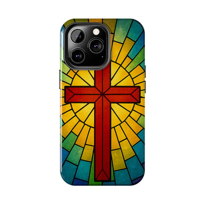 Stained Glass Christian Phone Cases, Tough Cases for Protection, Religious Gifts, Church Accessories, Faith-based Designs