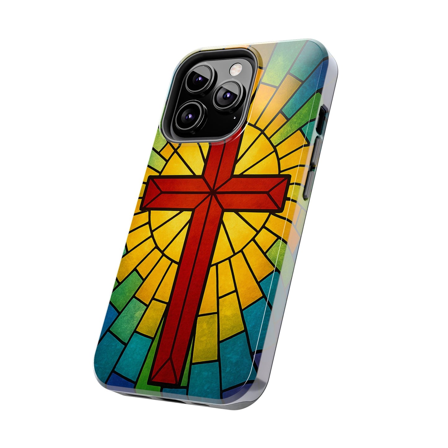Stained Glass Christian Phone Cases, Tough Cases for Protection, Religious Gifts, Church Accessories, Faith-based Designs
