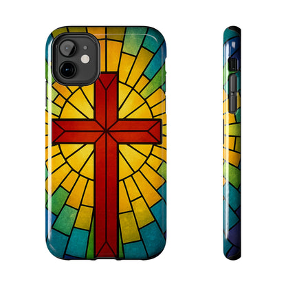 Stained Glass Christian Phone Cases, Tough Cases for Protection, Religious Gifts, Church Accessories, Faith-based Designs