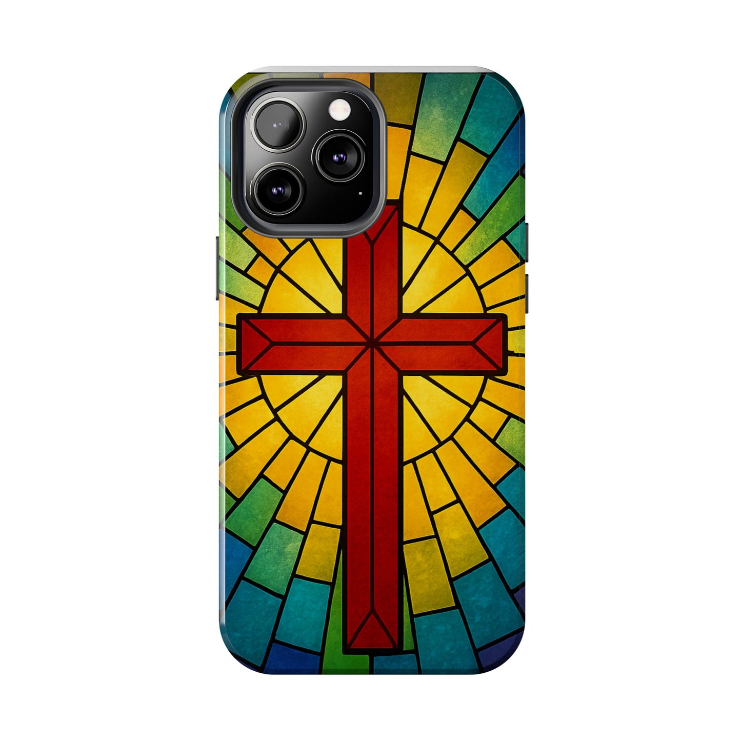 Stained Glass Christian Phone Cases, Tough Cases for Protection, Religious Gifts, Church Accessories, Faith-based Designs