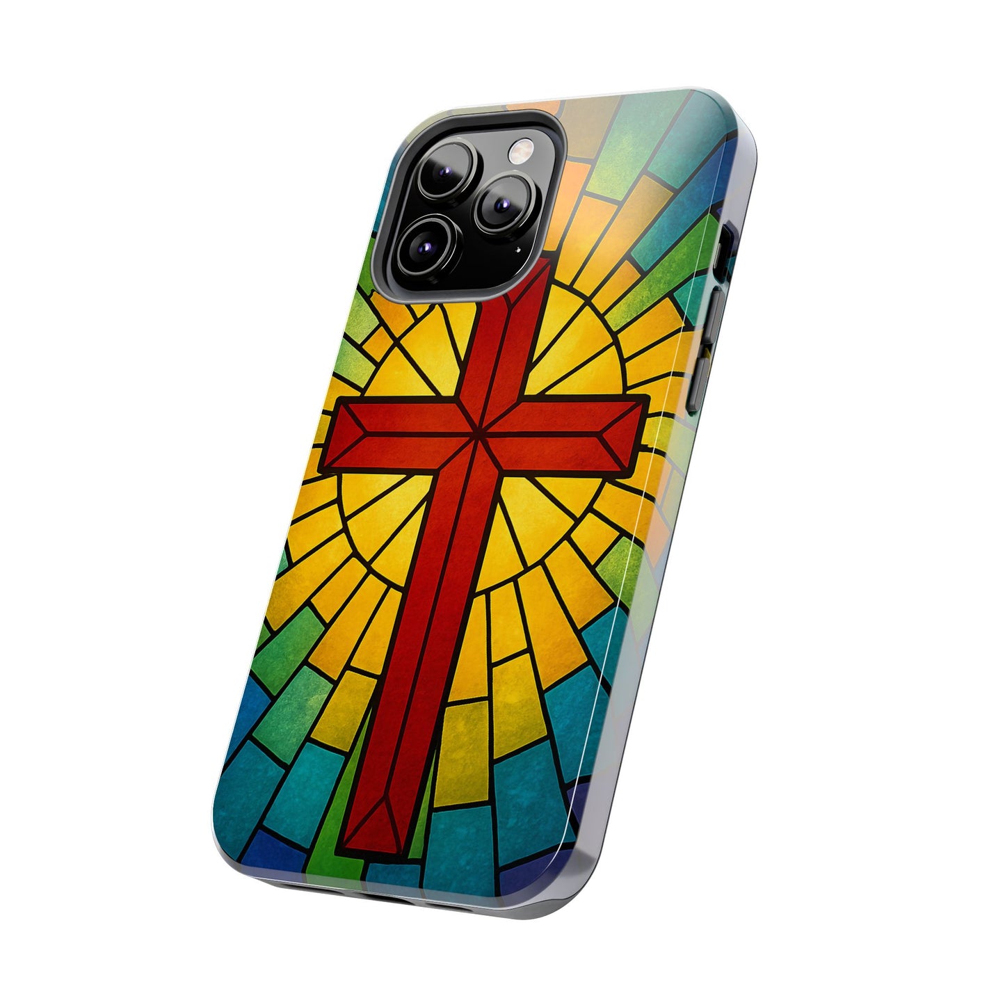 Stained Glass Christian Phone Cases, Tough Cases for Protection, Religious Gifts, Church Accessories, Faith-based Designs