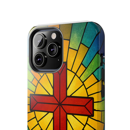 Stained Glass Christian Phone Cases, Tough Cases for Protection, Religious Gifts, Church Accessories, Faith-based Designs