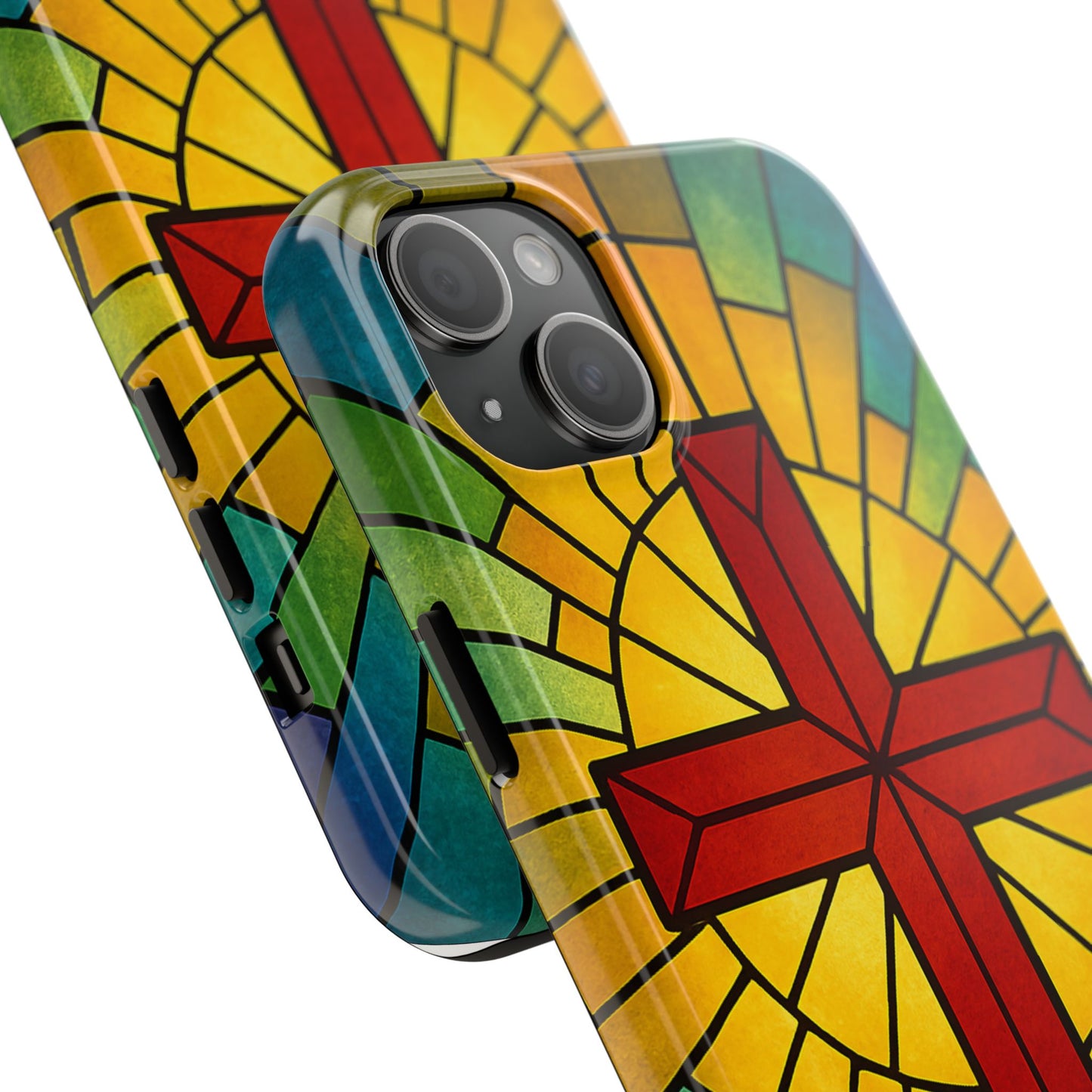 Stained Glass Christian Phone Cases, Tough Cases for Protection, Religious Gifts, Church Accessories, Faith-based Designs
