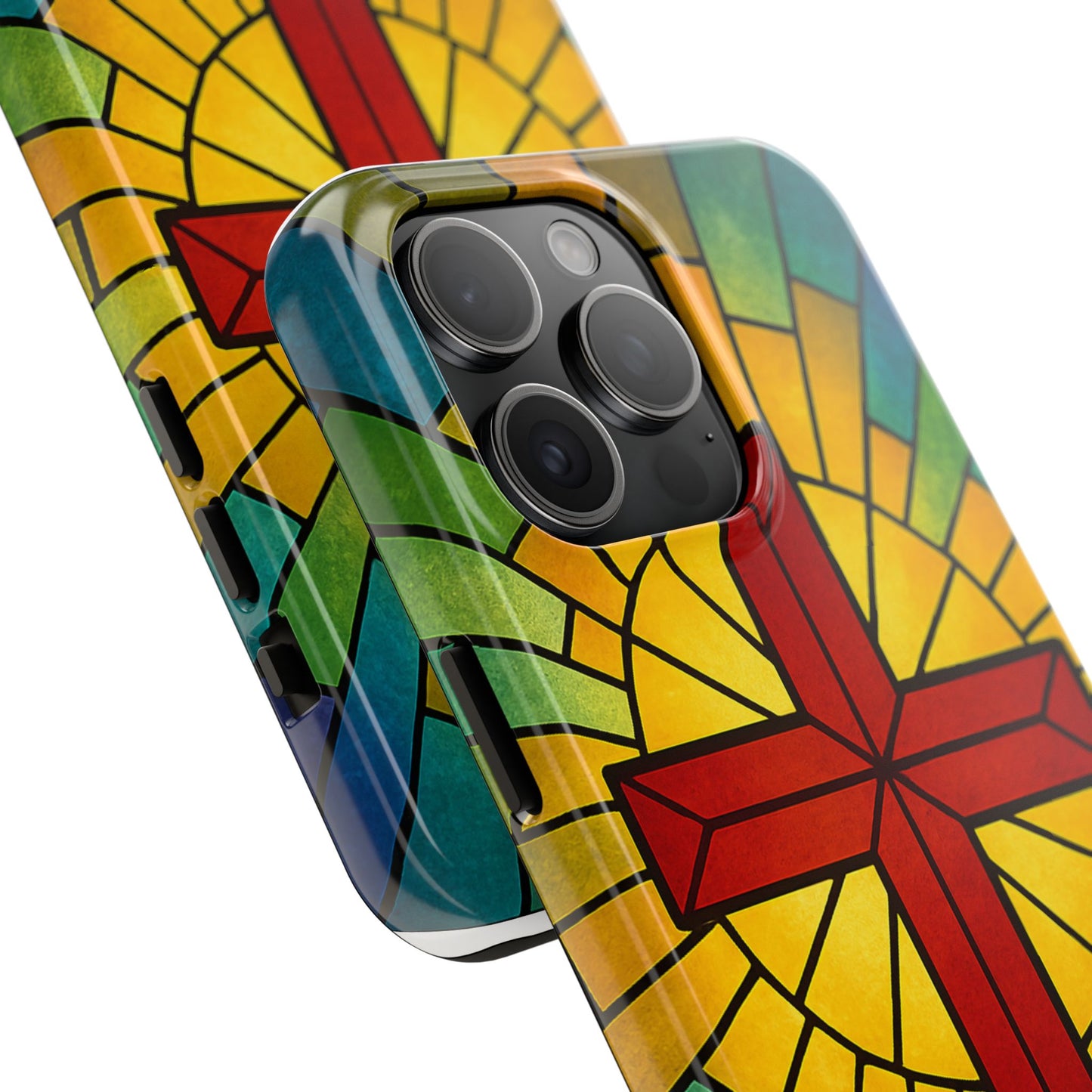 Stained Glass Christian Phone Cases, Tough Cases for Protection, Religious Gifts, Church Accessories, Faith-based Designs