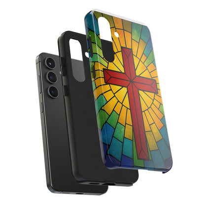 Stained Glass Christian Phone Cases, Tough Cases for Protection, Religious Gifts, Church Accessories, Faith-based Designs