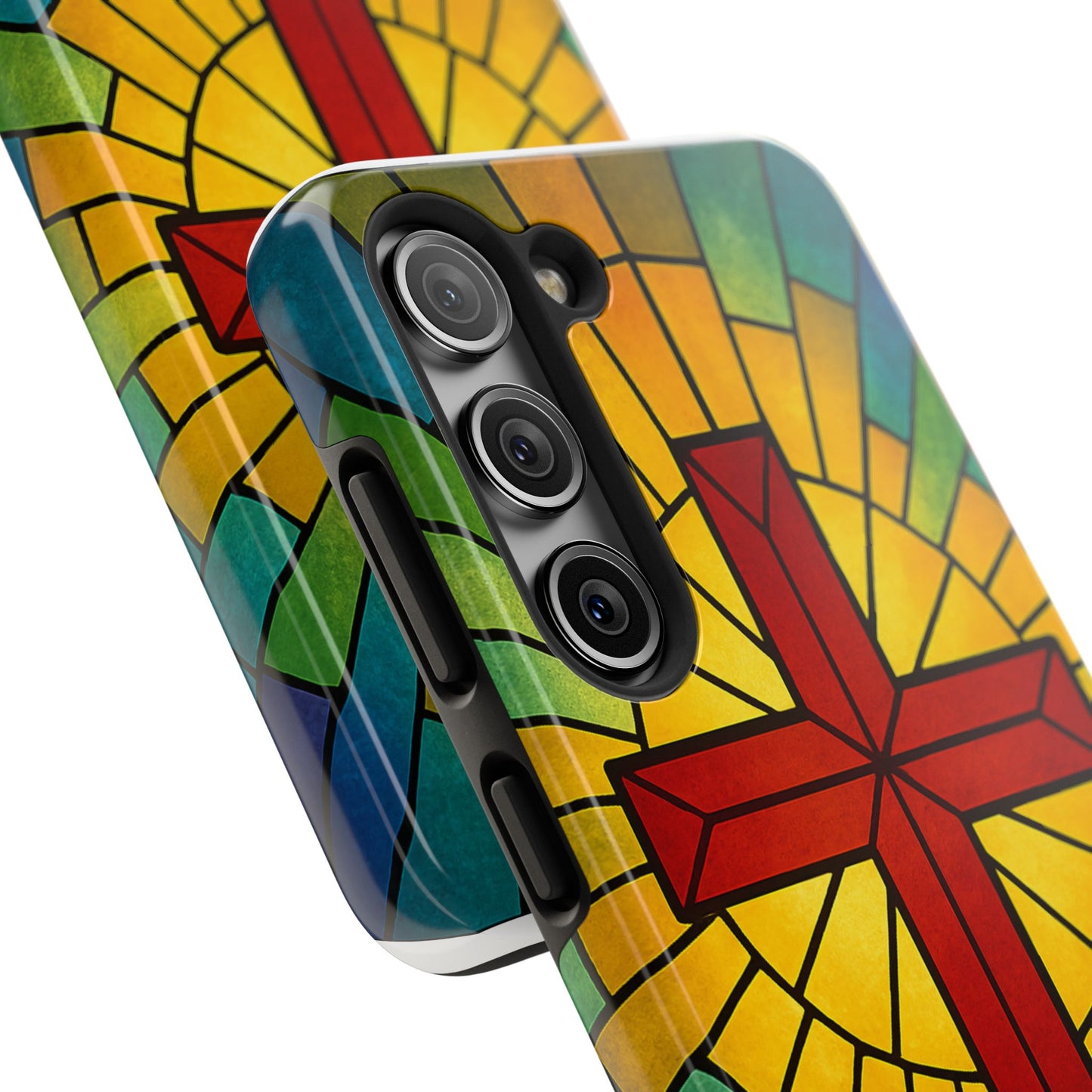 Stained Glass Christian Phone Cases, Tough Cases for Protection, Religious Gifts, Church Accessories, Faith-based Designs