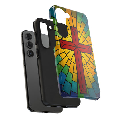 Stained Glass Christian Phone Cases, Tough Cases for Protection, Religious Gifts, Church Accessories, Faith-based Designs