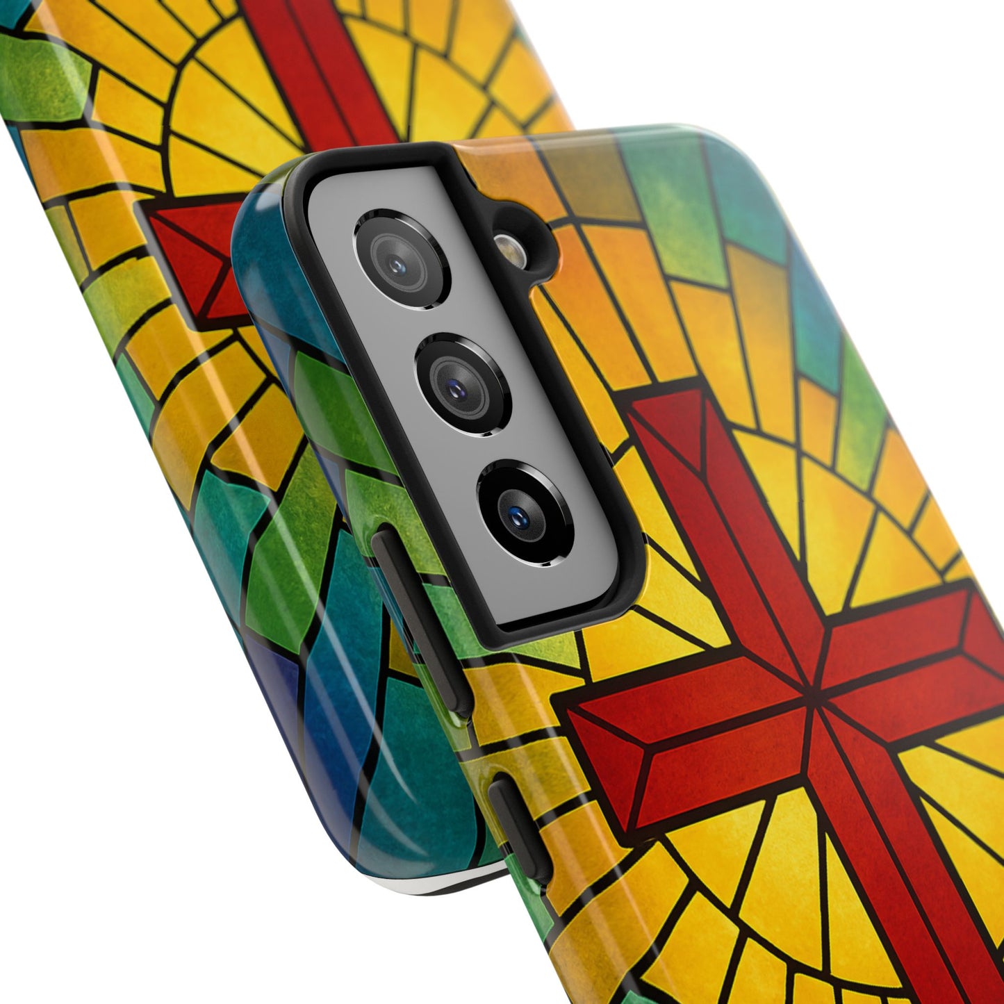 Stained Glass Christian Phone Cases, Tough Cases for Protection, Religious Gifts, Church Accessories, Faith-based Designs
