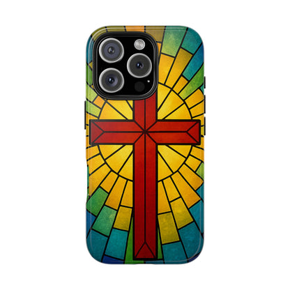 Stained Glass Christian Phone Cases, Tough Cases for Protection, Religious Gifts, Church Accessories, Faith-based Designs