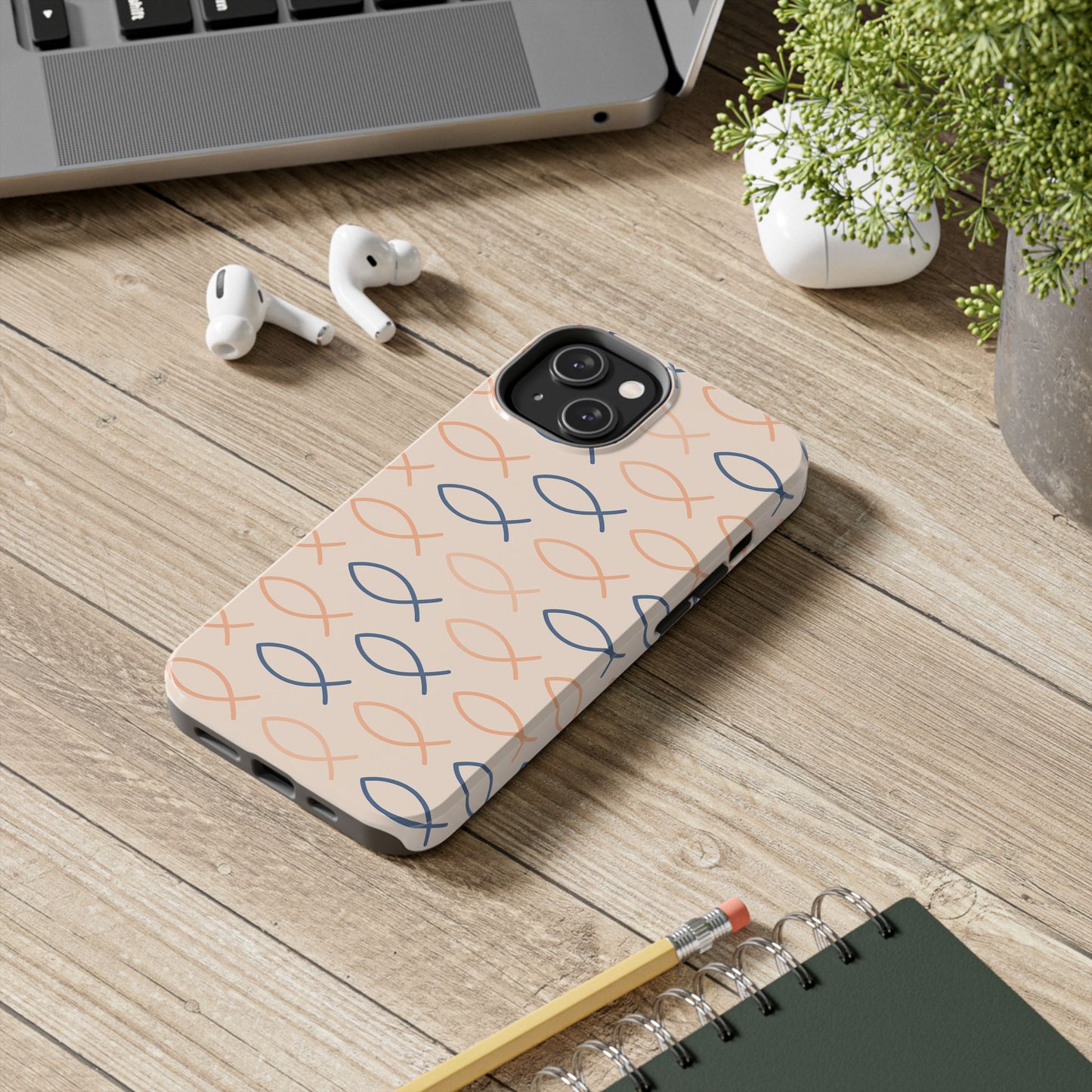 Stylish Fish Pattern Phone Cases | Unique Christian Gifts, Trendy Accessories, Durable Protection, Perfect for Everyday Use