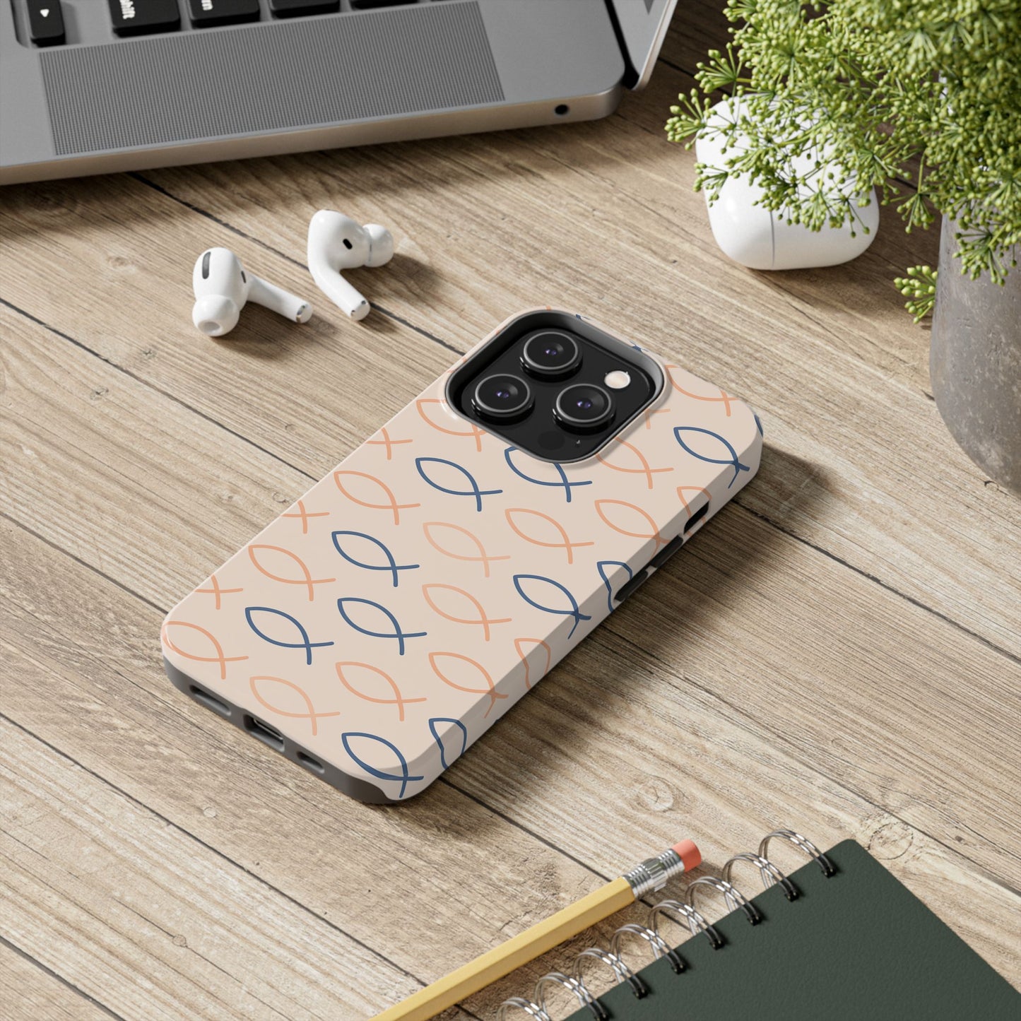 Stylish Fish Pattern Phone Cases | Unique Christian Gifts, Trendy Accessories, Durable Protection, Perfect for Everyday Use