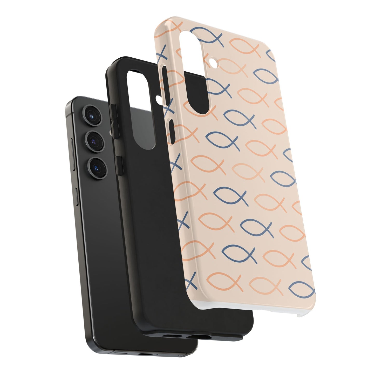 Stylish Fish Pattern Phone Cases | Unique Christian Gifts, Trendy Accessories, Durable Protection, Perfect for Everyday Use