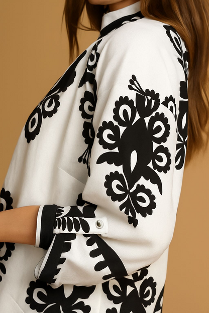 Umgee Abstract Print Midi Dress