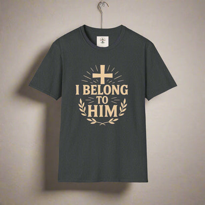Unisex Softstyle T-Shirt with 'I Belong to Him' Inspirational Design - Faith Apparel, Christian Gift, Religious Tee, Spiritual Wear, [...]
