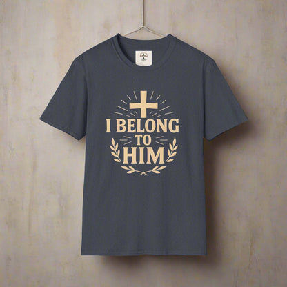 Unisex Softstyle T-Shirt with 'I Belong to Him' Inspirational Design - Faith Apparel, Christian Gift, Religious Tee, Spiritual Wear, [...]