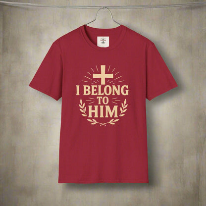 Unisex Softstyle T-Shirt with 'I Belong to Him' Inspirational Design - Faith Apparel, Christian Gift, Religious Tee, Spiritual Wear, [...]