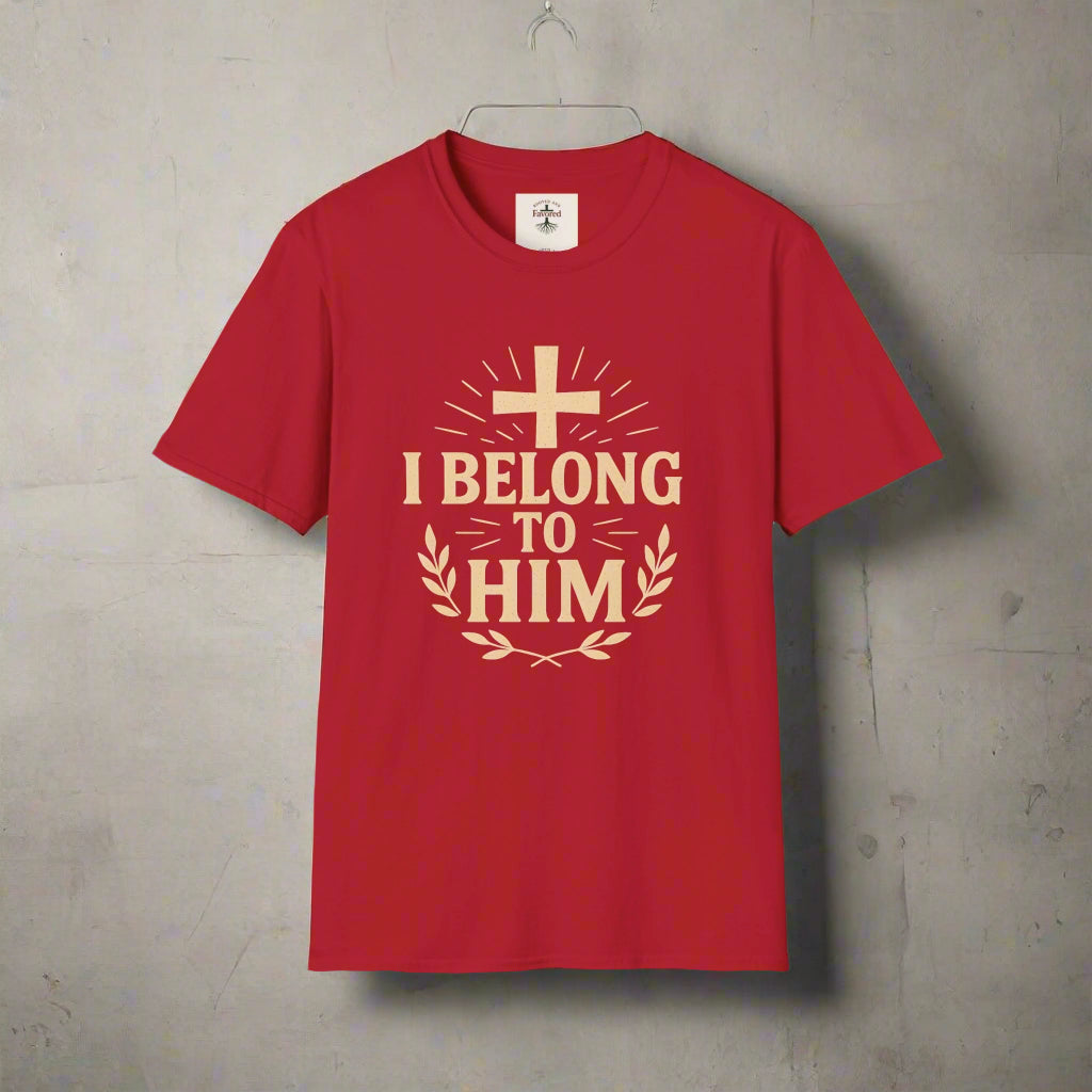 Unisex Softstyle T-Shirt with 'I Belong to Him' Inspirational Design - Faith Apparel, Christian Gift, Religious Tee, Spiritual Wear, [...]