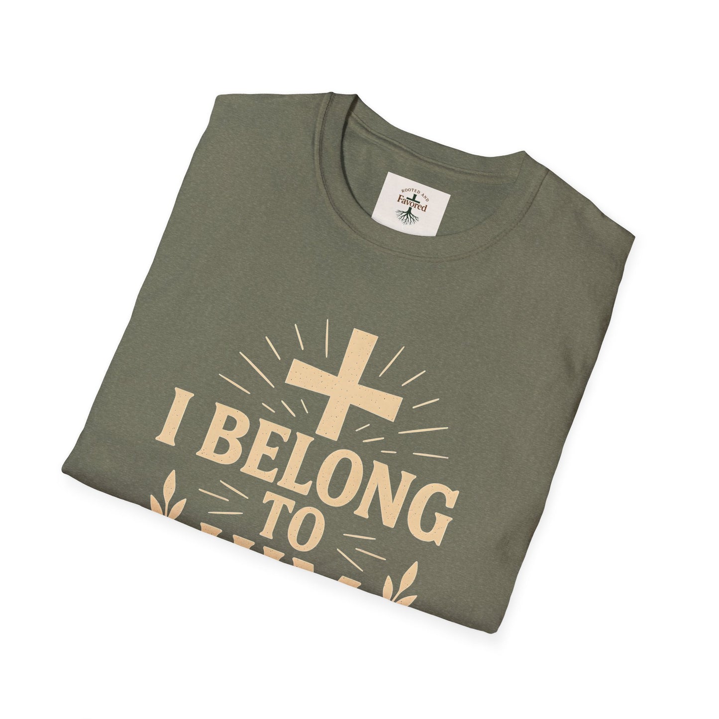 Unisex Softstyle T-Shirt with 'I Belong to Him' Inspirational Design - Faith Apparel, Christian Gift, Religious Tee, Spiritual Wear, [...]