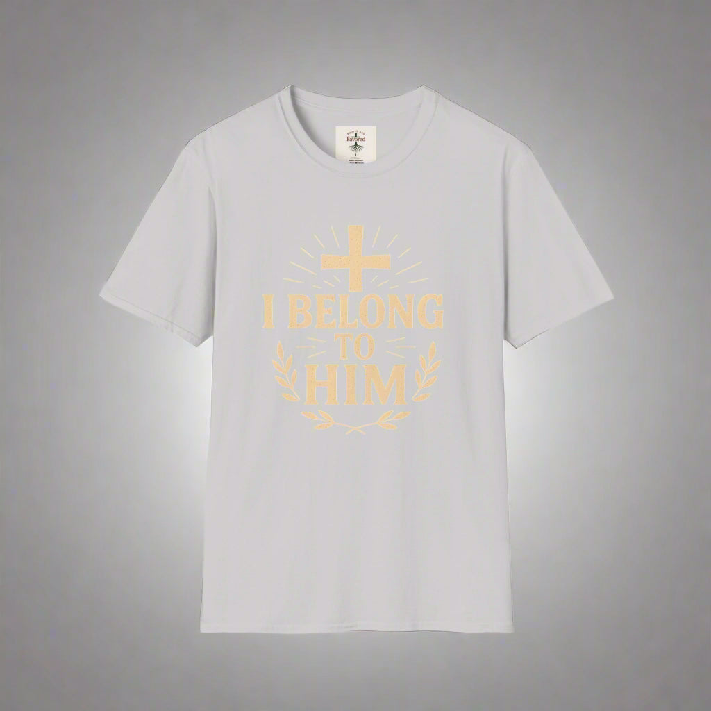 Unisex Softstyle T-Shirt with 'I Belong to Him' Inspirational Design - Faith Apparel, Christian Gift, Religious Tee, Spiritual Wear, [...]
