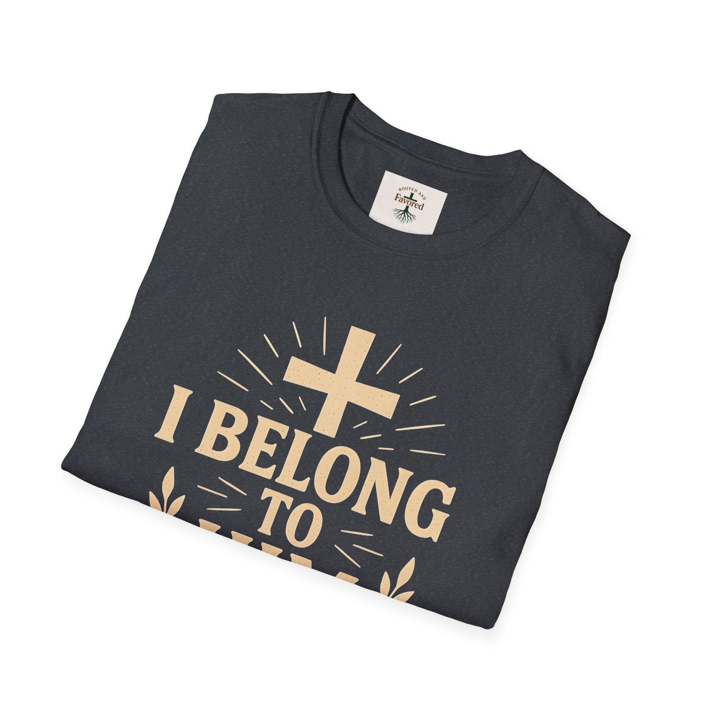 Unisex Softstyle T-Shirt with 'I Belong to Him' Inspirational Design - Faith Apparel, Christian Gift, Religious Tee, Spiritual Wear, [...]