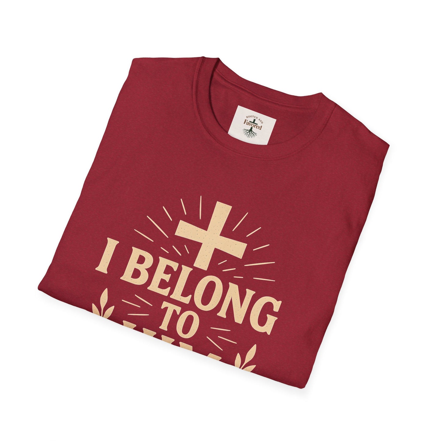 Unisex Softstyle T-Shirt with 'I Belong to Him' Inspirational Design - Faith Apparel, Christian Gift, Religious Tee, Spiritual Wear, [...]