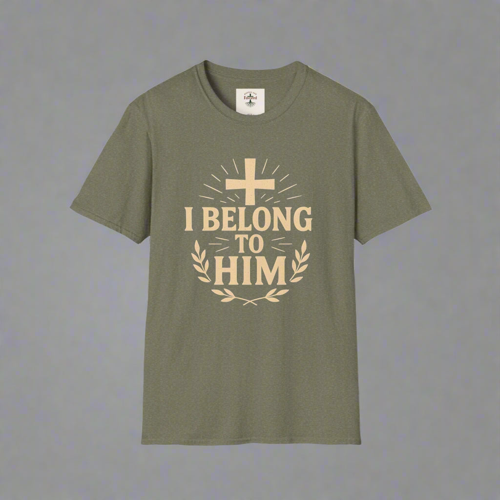 Unisex Softstyle T-Shirt with 'I Belong to Him' Inspirational Design - Faith Apparel, Christian Gift, Religious Tee, Spiritual Wear, [...]