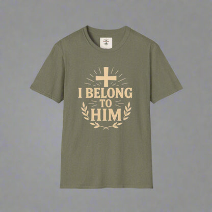 Unisex Softstyle T-Shirt with 'I Belong to Him' Inspirational Design - Faith Apparel, Christian Gift, Religious Tee, Spiritual Wear, [...]