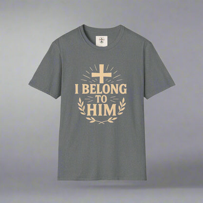 Unisex Softstyle T-Shirt with 'I Belong to Him' Inspirational Design - Faith Apparel, Christian Gift, Religious Tee, Spiritual Wear, [...]