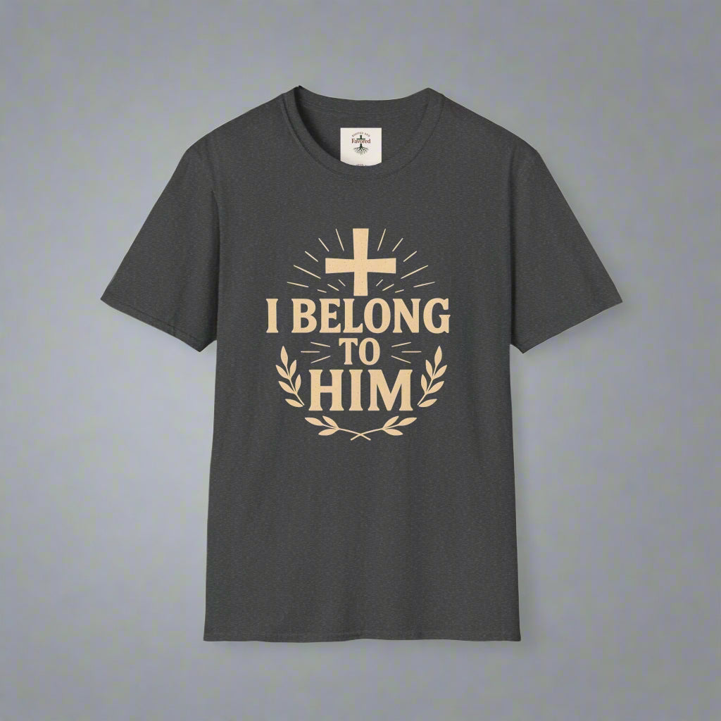 Unisex Softstyle T-Shirt with 'I Belong to Him' Inspirational Design - Faith Apparel, Christian Gift, Religious Tee, Spiritual Wear, [...]
