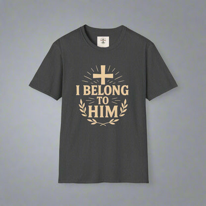 Unisex Softstyle T-Shirt with 'I Belong to Him' Inspirational Design - Faith Apparel, Christian Gift, Religious Tee, Spiritual Wear, [...]