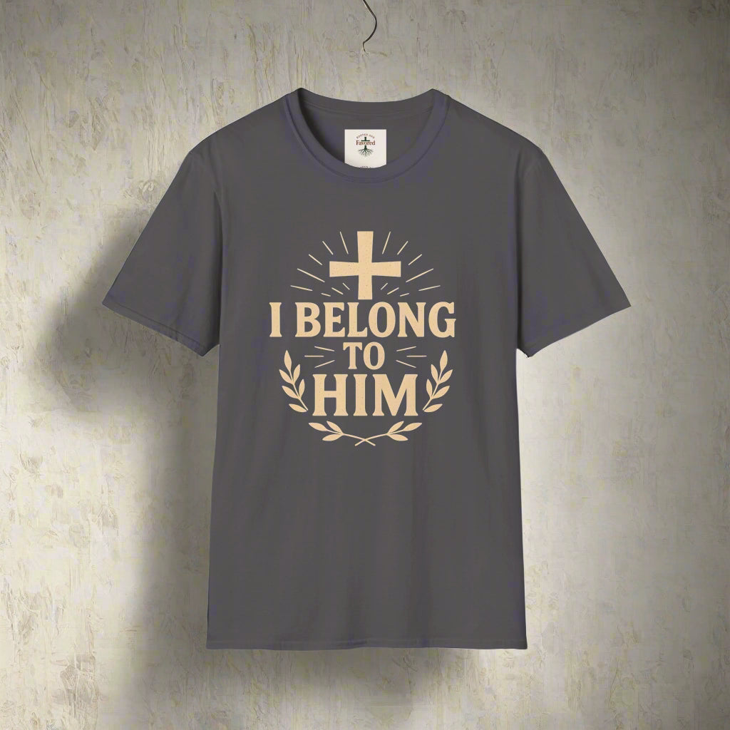 Unisex Softstyle T-Shirt with 'I Belong to Him' Inspirational Design - Faith Apparel, Christian Gift, Religious Tee, Spiritual Wear, [...]