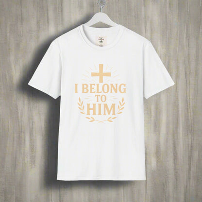 Unisex Softstyle T-Shirt with 'I Belong to Him' Inspirational Design - Faith Apparel, Christian Gift, Religious Tee, Spiritual Wear, [...]
